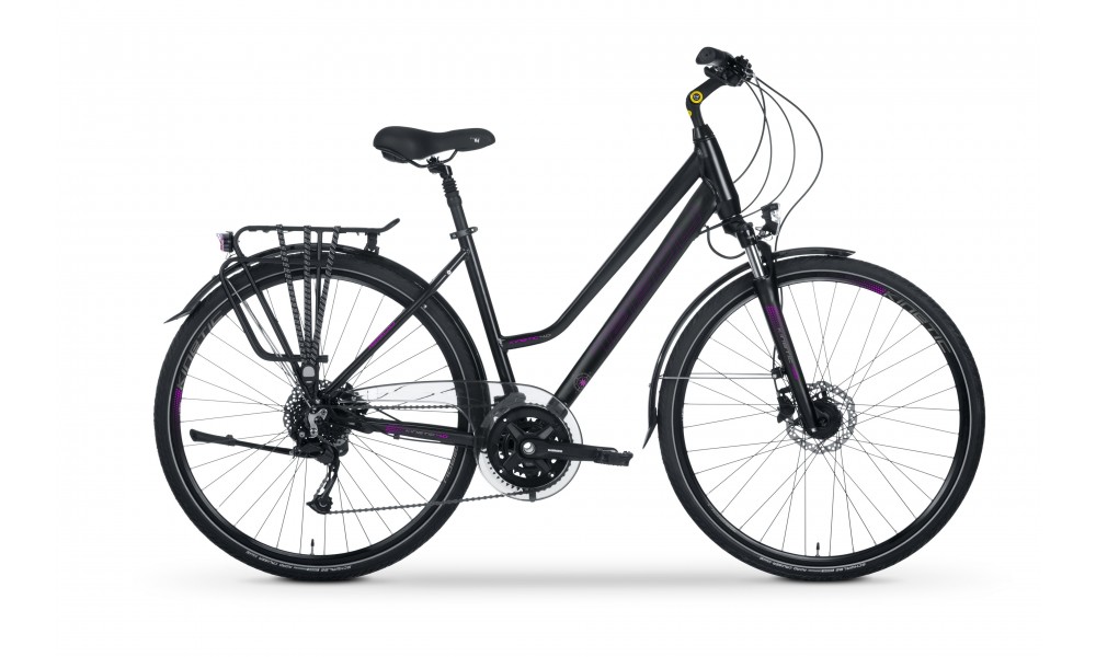 Rower trekkingowy Tabou Kinetic 4.0 W 2024 - czarno-różowy