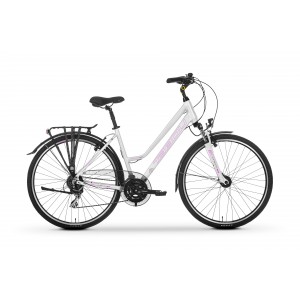 Rower trekkingowy Tabou Kinetic 3.0 W 2024 - biało-różowy 1