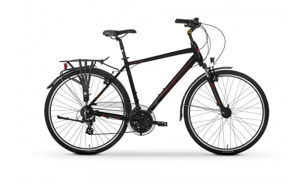 Rower trekkingowy Tabou Kinetic 2.0 PLUS 2024 - czarno-pomarańczowy