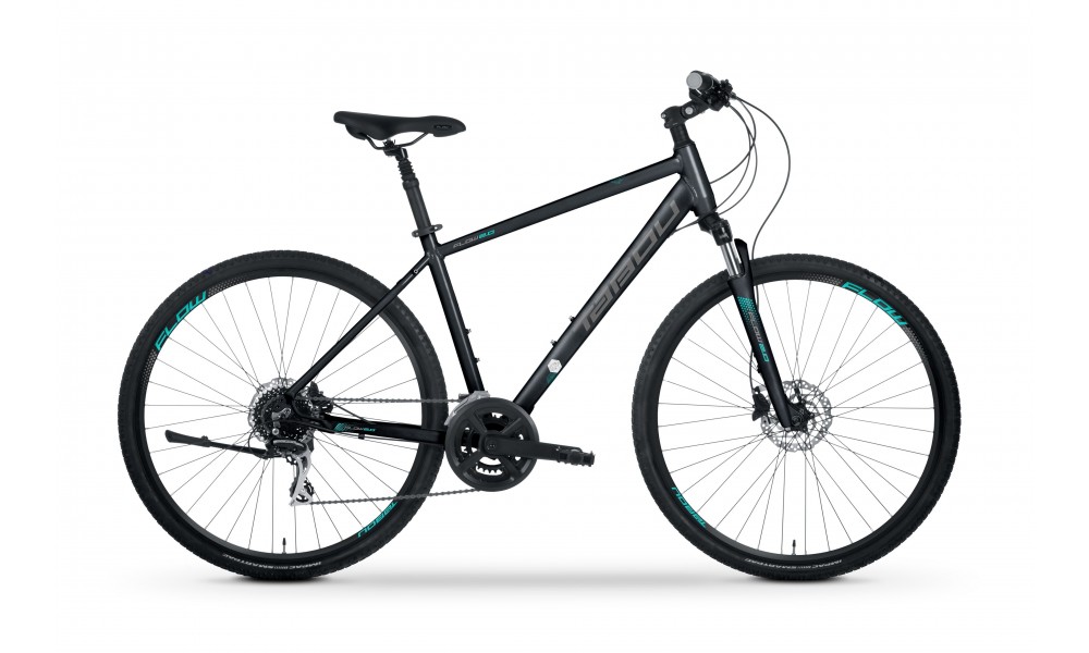 Rower crossowy Tabou Flow 2.0 2024 - czarno-turkusowy