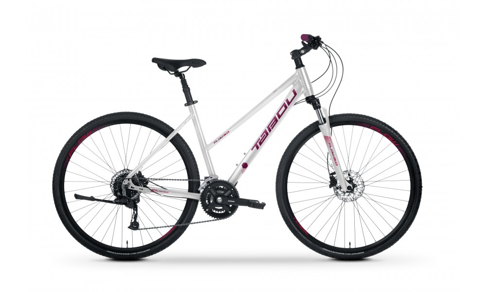 Rower crossowy Tabou Flow 3.0 W 2024 - biało-różowy