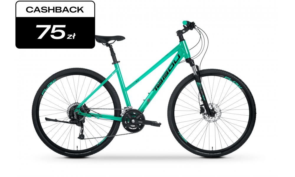 Rower crossowy Tabou Flow 3.0 W 2024 - miętowo-czarny
