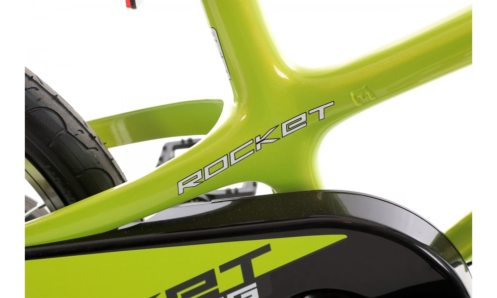 Rower dziecięcy Tabou Rocket LITE MG 16 2024 - limonkowo-biały