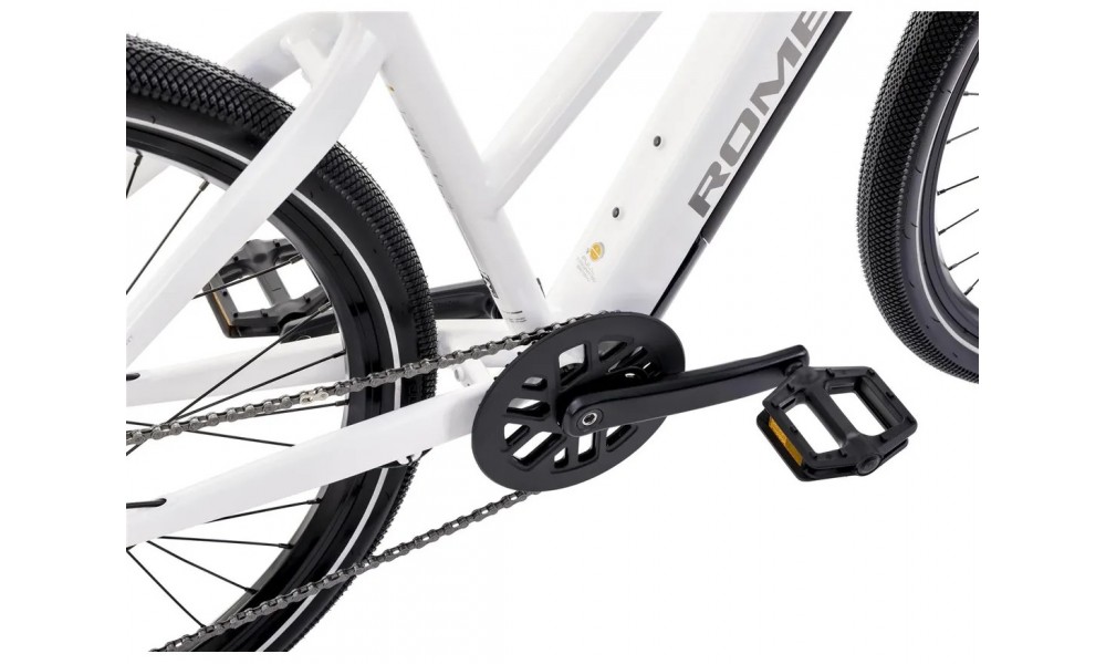 Rower crossowy elektryczny Romet e-Orkan D1.0 2024 - biały