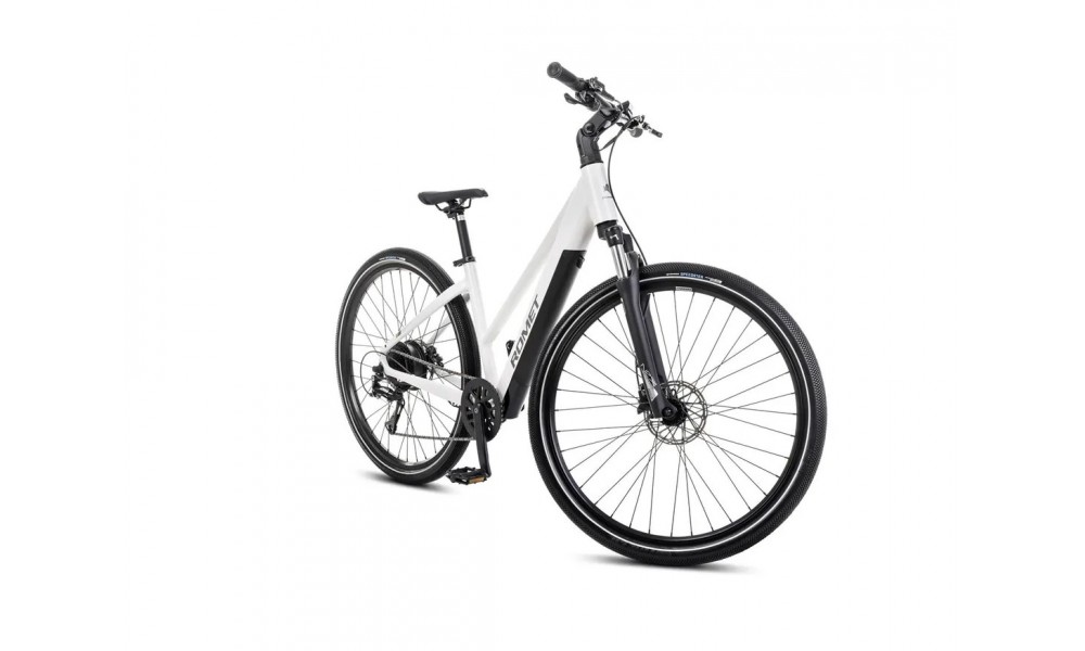 Rower crossowy elektryczny Romet e-Orkan D1.0 2024 - biały