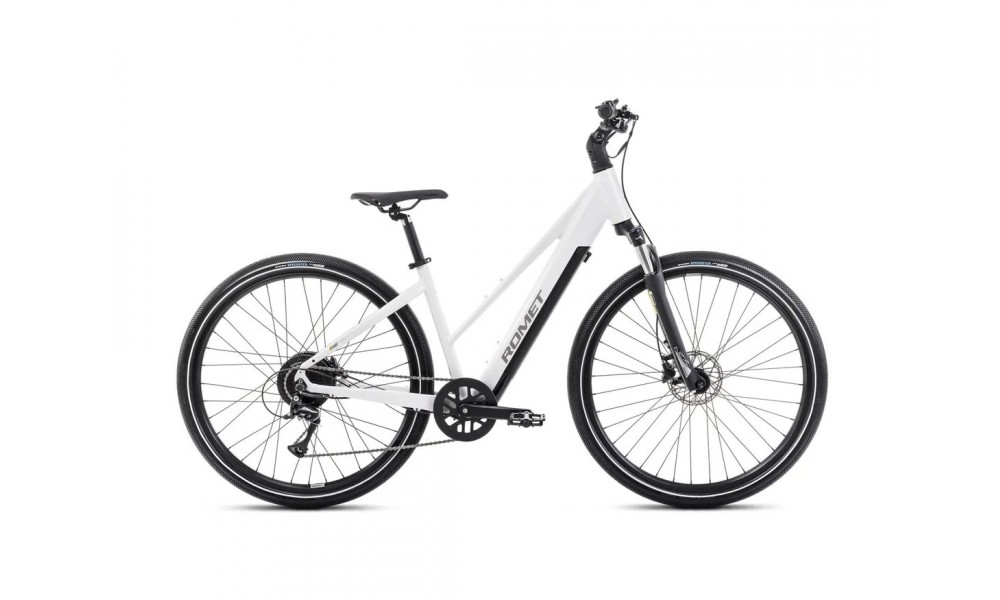 Rower crossowy elektryczny Romet e-Orkan D1.0 2024 - biały