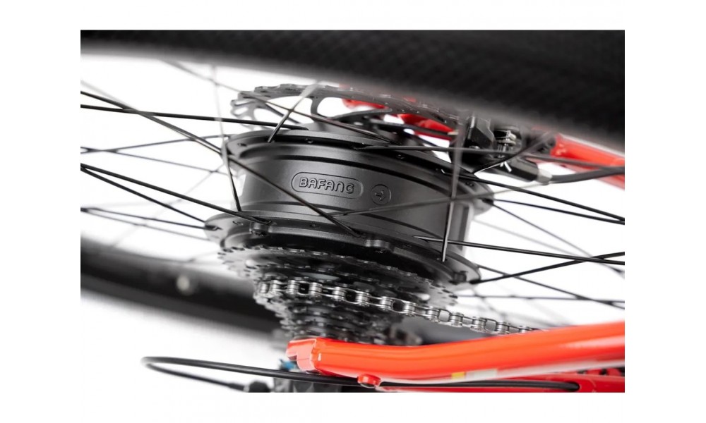 Rower crossowy elektryczny Romet e-Orkan D1.0 2024 - czerwony