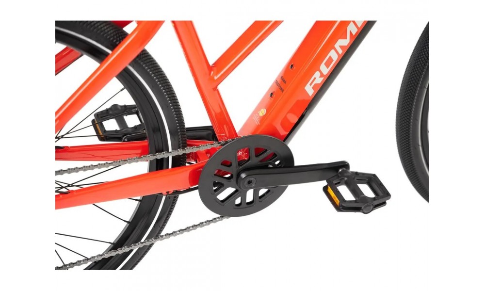 Rower crossowy elektryczny Romet e-Orkan D1.0 2024 - czerwony