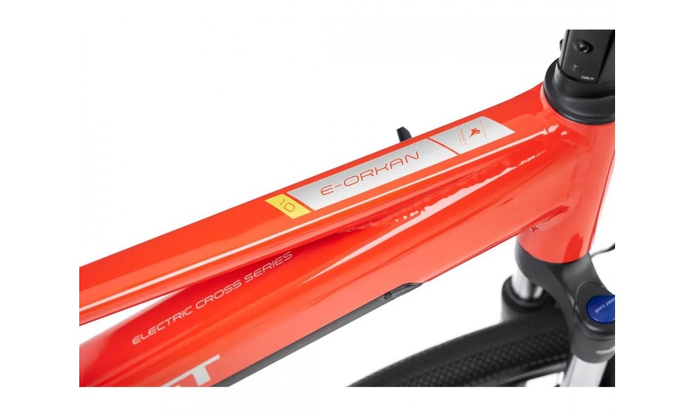 Rower crossowy elektryczny Romet e-Orkan D1.0 2024 - czerwony