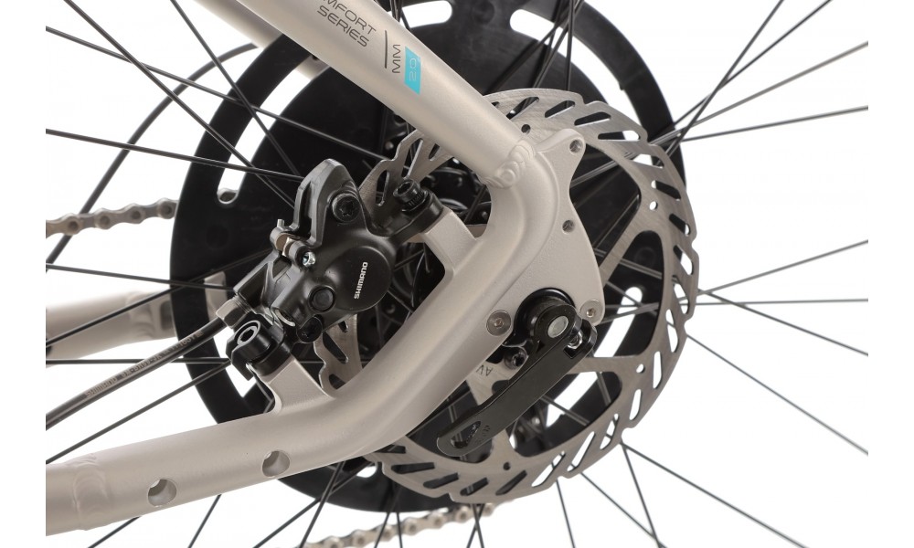 Rower crossowy elektryczny Romet e-Orkan D2.0 2024 - srebrny