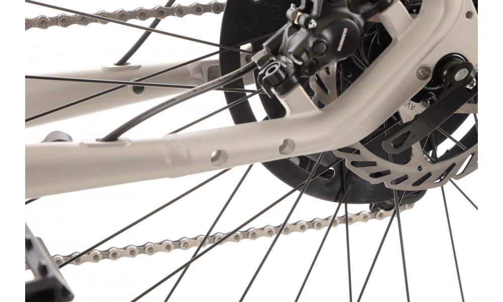 Rower crossowy elektryczny Romet e-Orkan D2.0 2024 - srebrny