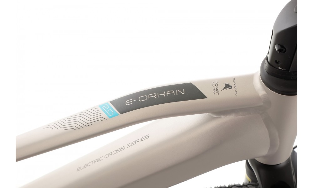 Rower crossowy elektryczny Romet e-Orkan D2.0 2024 - srebrny