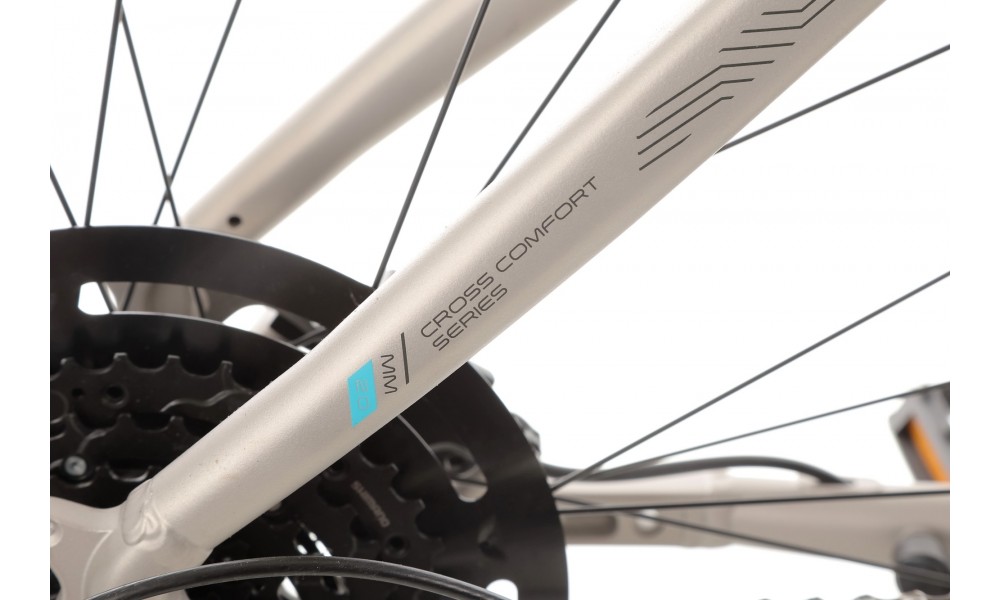 Rower crossowy elektryczny Romet e-Orkan D2.0 2024 - srebrny