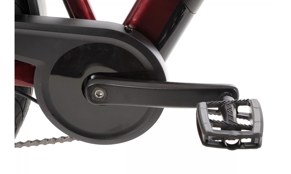 Rower trekkingowy elektryczny Romet Gazela 1.0 2024 - bordowy