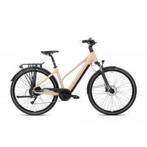 Rower trekkingowy elektryczny Romet Gazela 1.0 2024 - piaskowy 1