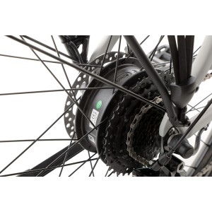 Rower trekkingowy elektryczny Romet Gazela 2.0 2024 - srebrny 2