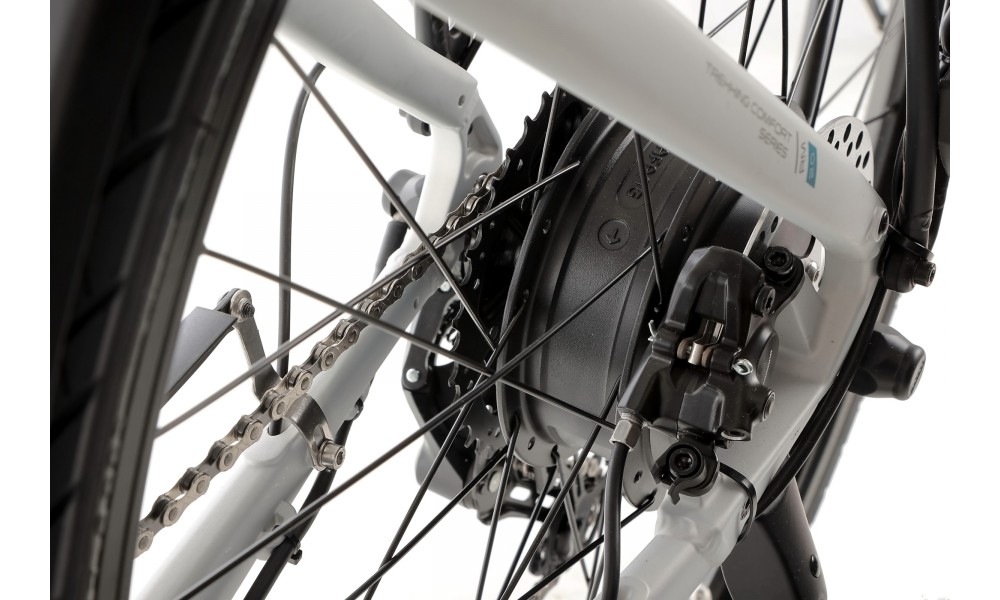 Rower trekkingowy elektryczny Romet Gazela 2.0 2024 - srebrny