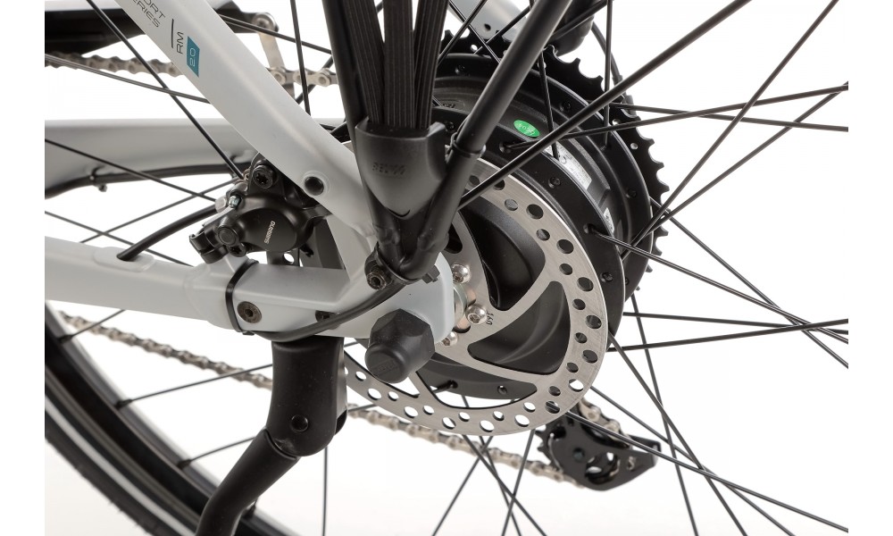 Rower trekkingowy elektryczny Romet Gazela 2.0 2024 - srebrny