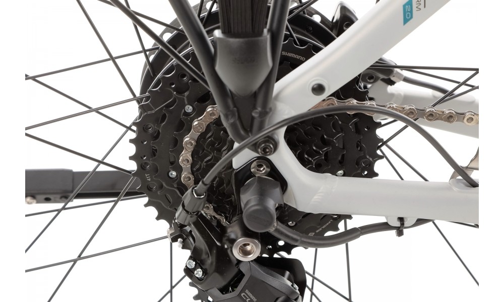 Rower trekkingowy elektryczny Romet Gazela 2.0 2024 - srebrny