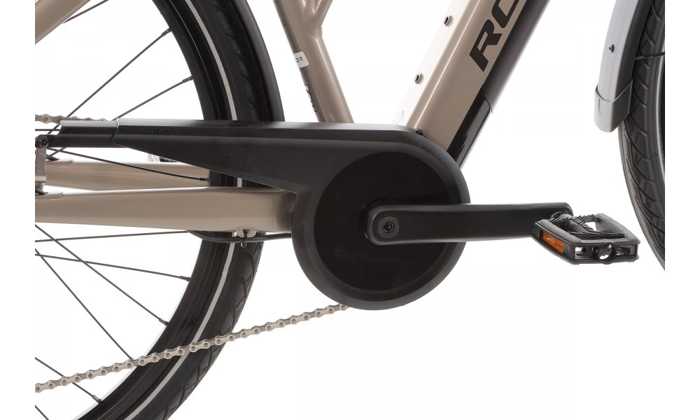 Rower trekkingowy elektryczny Romet Gazela 2.0 2024 - beżowo-szary