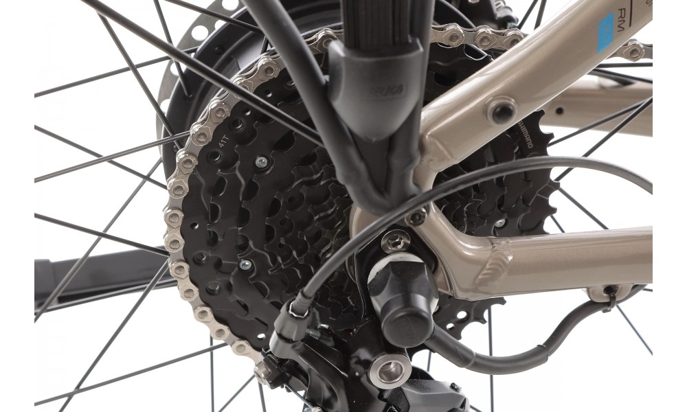 Rower trekkingowy elektryczny Romet Gazela 2.0 2024 - beżowo-szary