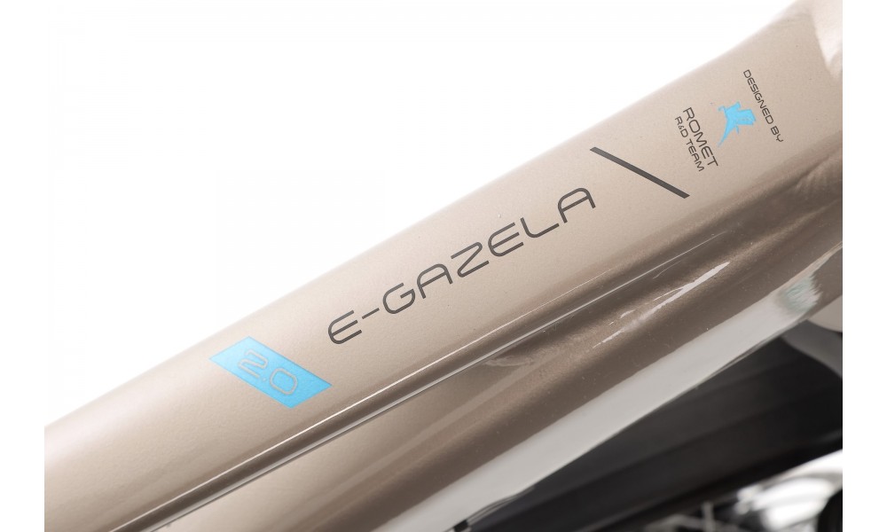 Rower trekkingowy elektryczny Romet Gazela 2.0 2024 - beżowo-szary