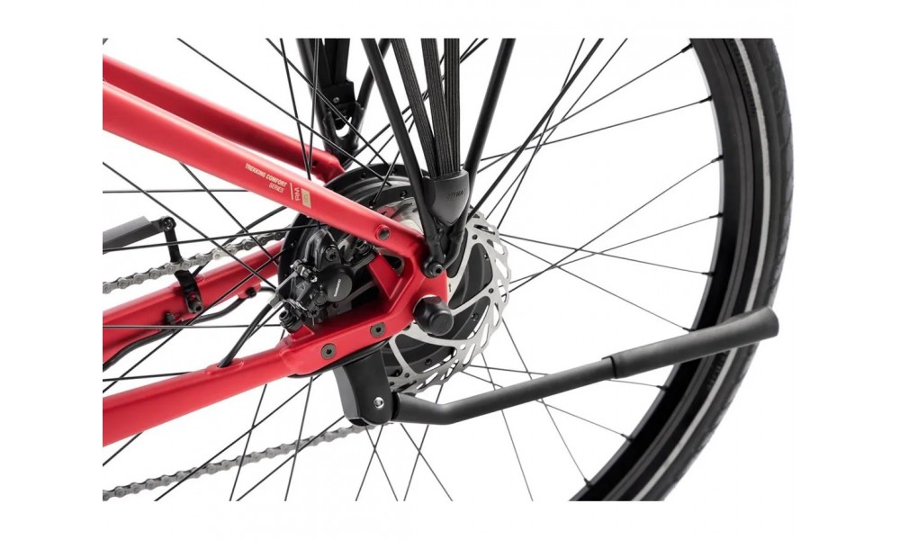 Rower trekkingowy elektryczny ROMET e-Modeco TRK 1.0 2024 - czerwony