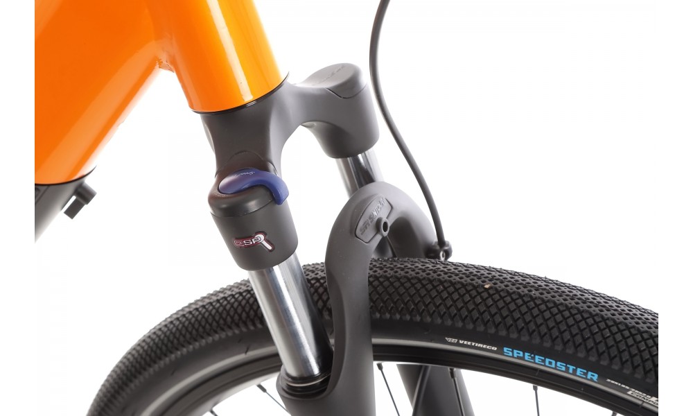 Rower crossowy elektryczny Romet e-Orkan M1.0 2024 - pomarańczowy