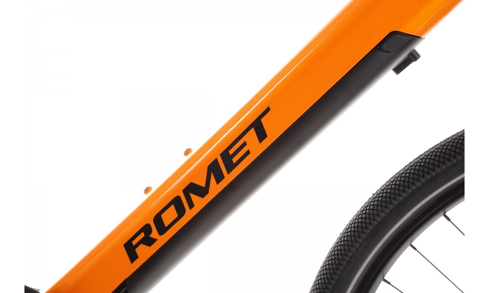 Rower crossowy elektryczny Romet e-Orkan M1.0 2024 - pomarańczowy