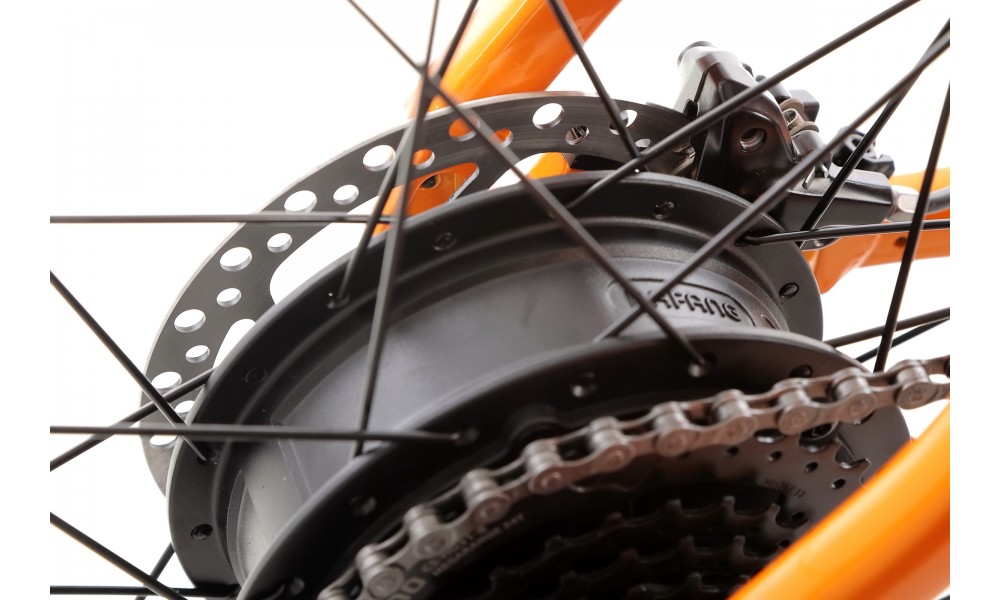 Rower crossowy elektryczny Romet e-Orkan M1.0 2024 - pomarańczowy