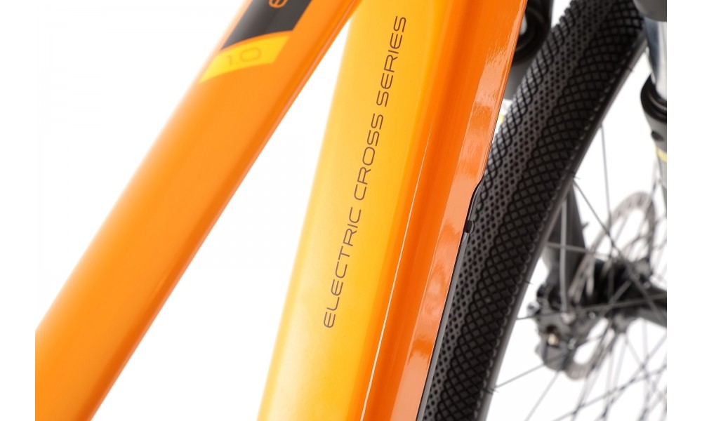 Rower crossowy elektryczny Romet e-Orkan M1.0 2024 - pomarańczowy