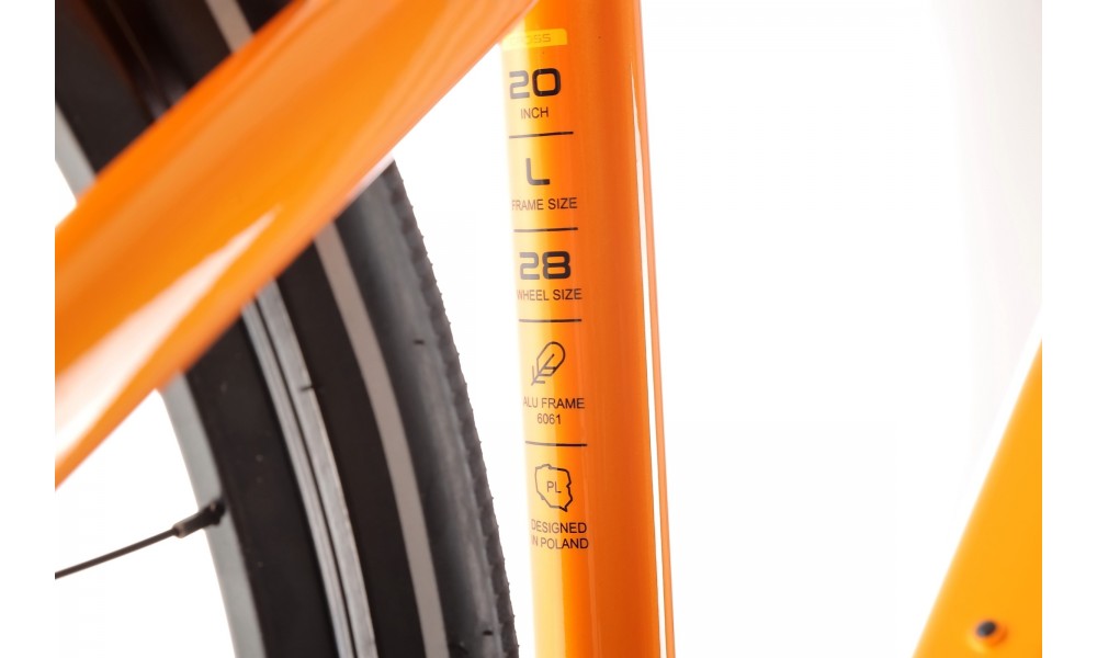 Rower crossowy elektryczny Romet e-Orkan M1.0 2024 - pomarańczowy