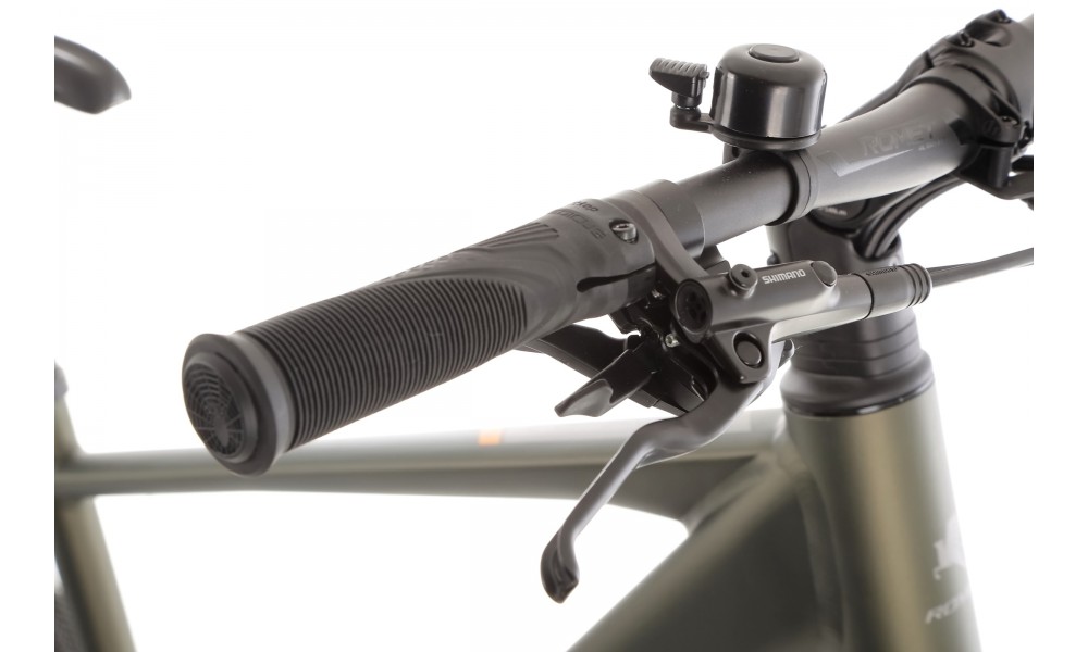 Rower crossowy elektryczny Romet e-Orkan M1.0 2024 - ciemnozielony