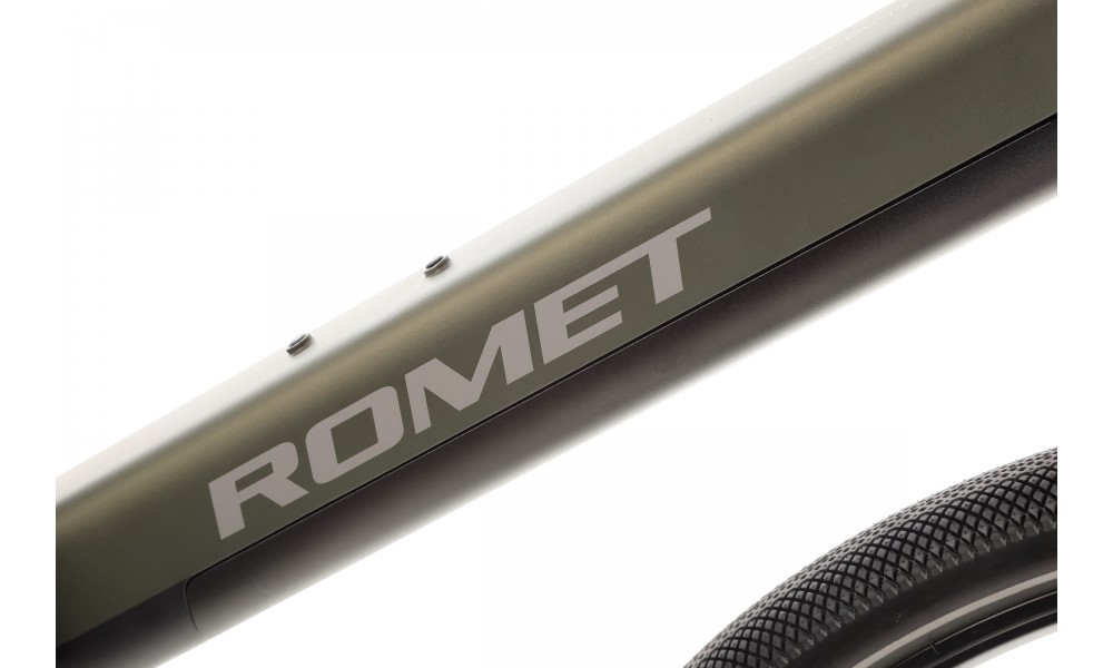 Rower crossowy elektryczny Romet e-Orkan M1.0 2024 - ciemnozielony