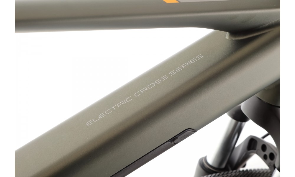 Rower crossowy elektryczny Romet e-Orkan M1.0 2024 - ciemnozielony