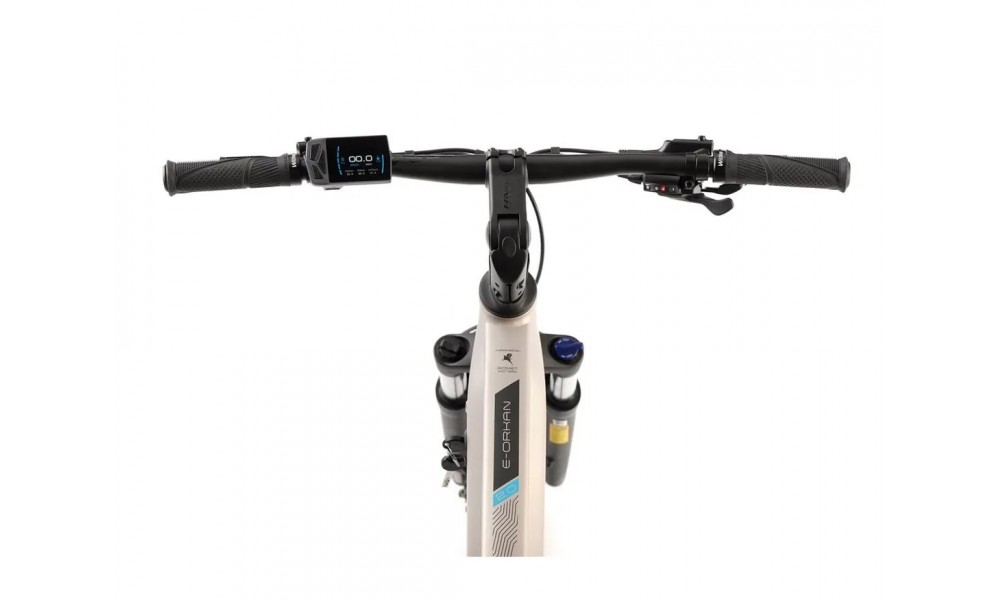 Rower crossowy elektryczny Romet e-Orkan M2.0 2024 - srebrny