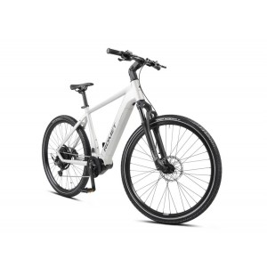 Rower crossowy elektryczny Romet e-Orkan M2.0 2024 - srebrny 2