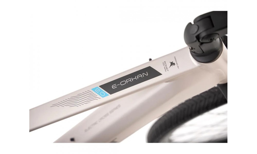 Rower crossowy elektryczny Romet e-Orkan M2.0 2024 - srebrny