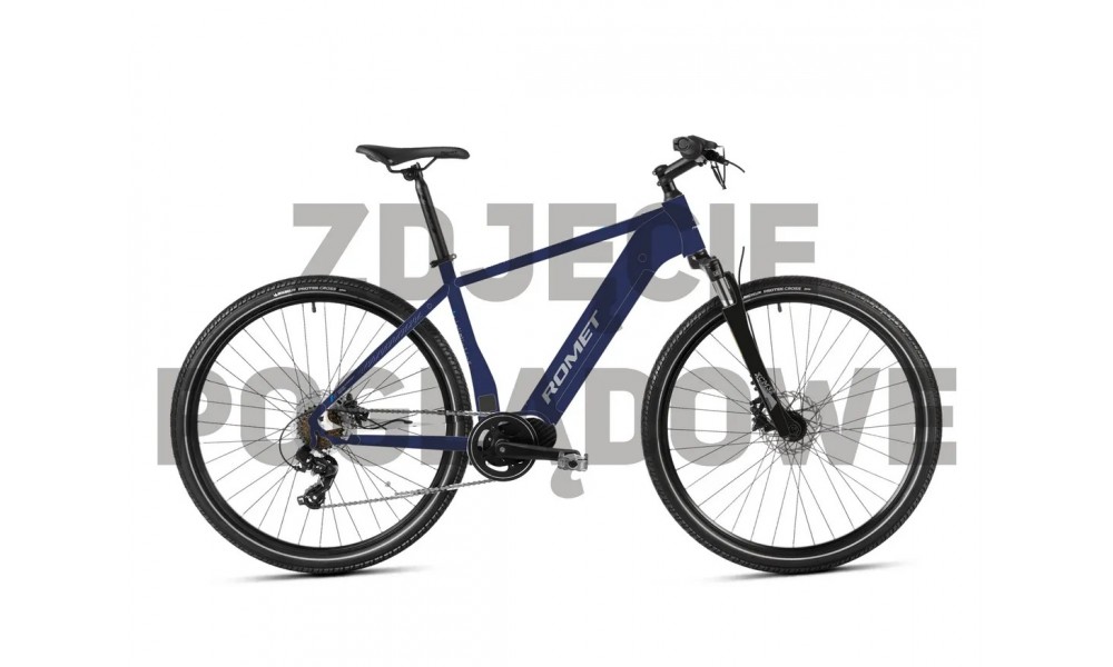 Rower crossowy elektryczny Romet e-Orkan M3.0 2024 - granatowy