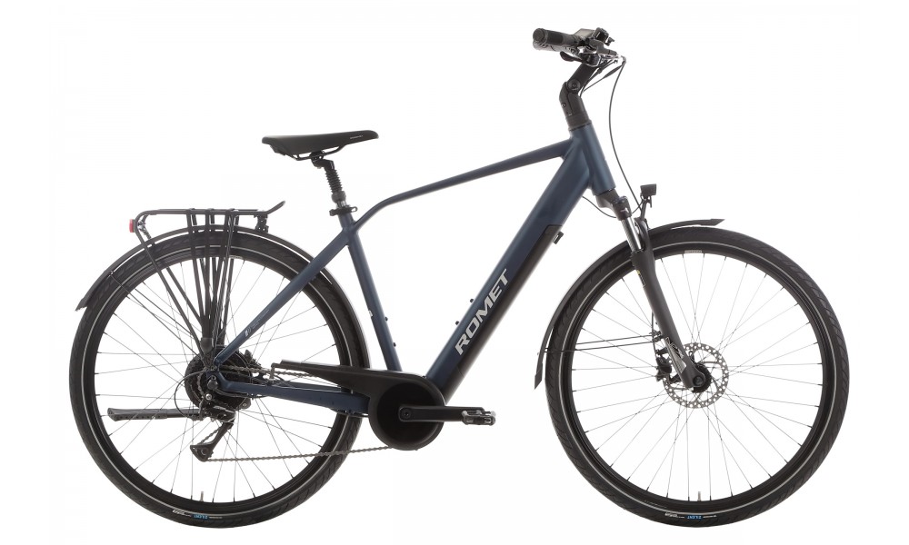 Rower trekkingowy elektryczny Romet Wagant 1.0 2024 - granatowy