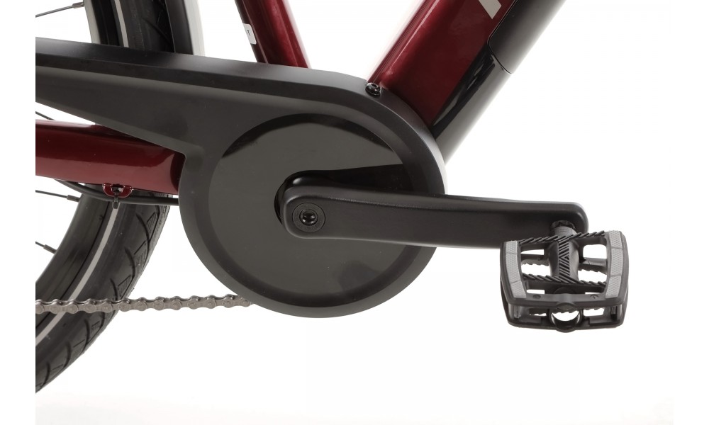 Rower trekkingowy elektryczny Romet Wagant 1.0 2024 - bordowy