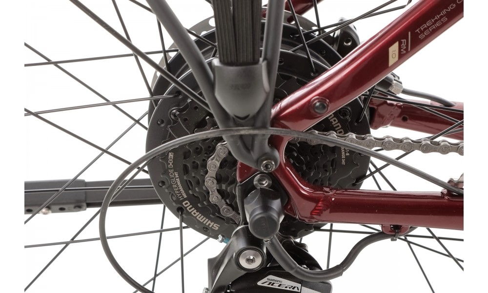 Rower trekkingowy elektryczny Romet Wagant 1.0 2024 - bordowy