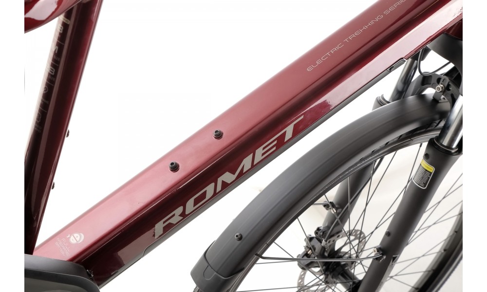 Rower trekkingowy elektryczny Romet Wagant 1.0 2024 - bordowy