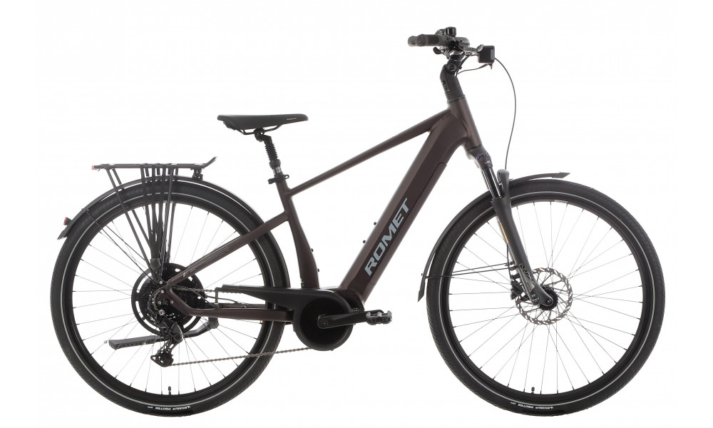 Rower trekkingowy elektryczny Romet Wagant 3.0 2024 - brązowy