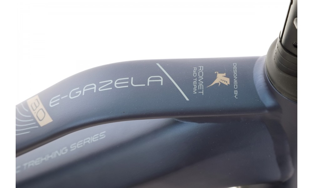 Rower trekkingowy elektryczny Romet Gazela 3.0 2024 - granatowy