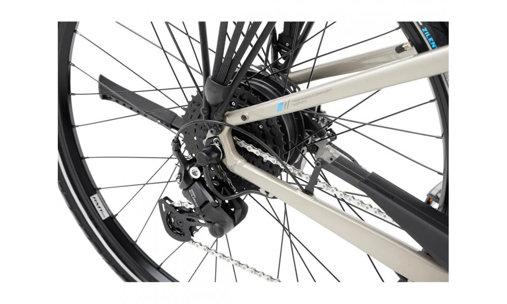 Rower trekkingowy elektryczny Romet Wagant 2.0 2024 - beżowo-szary