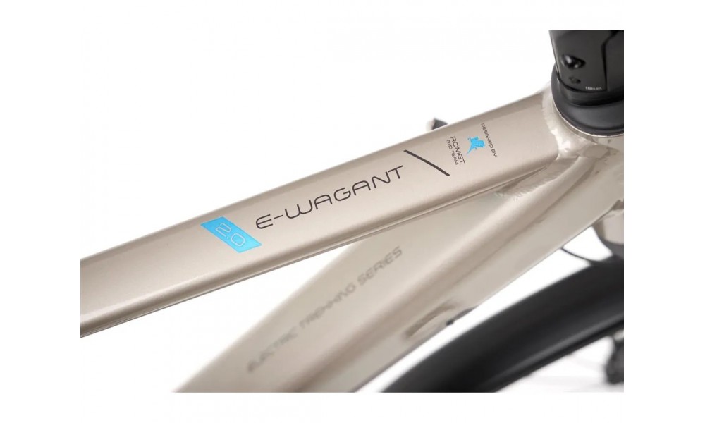 Rower trekkingowy elektryczny Romet Wagant 2.0 2024 - beżowo-szary