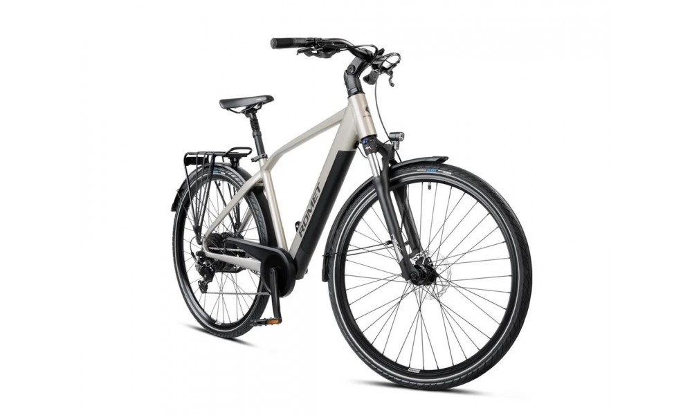 Rower trekkingowy elektryczny Romet Wagant 2.0 2024 - beżowo-szary