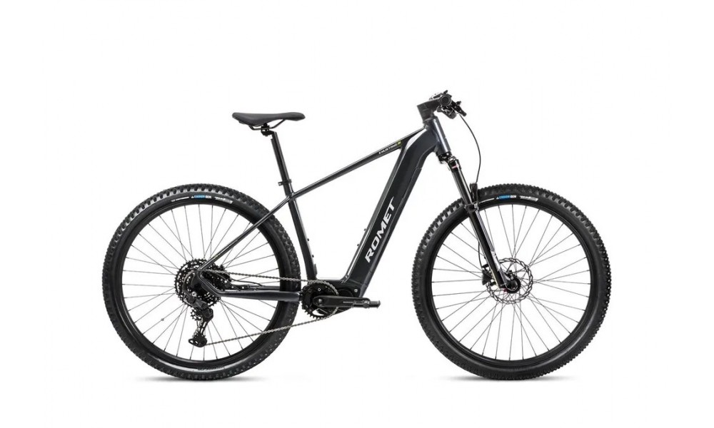 Rower górski elektryczny Romet e-Mustang 2.0 2024 - grafitowy-srebrny
