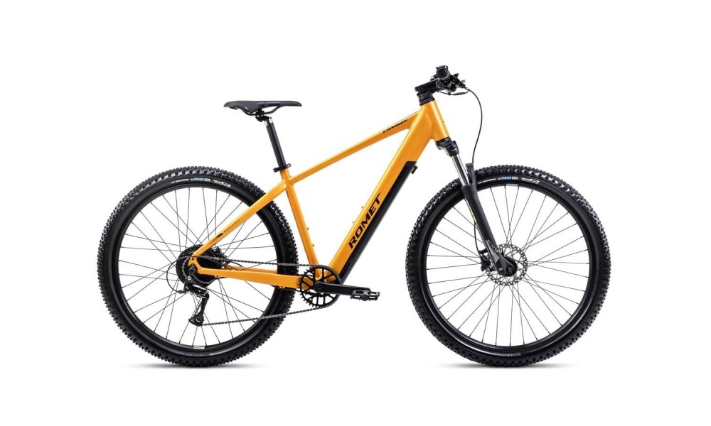 Rower górski elektryczny Romet E-Rambler 1.0 2024 - pomarańczowy
